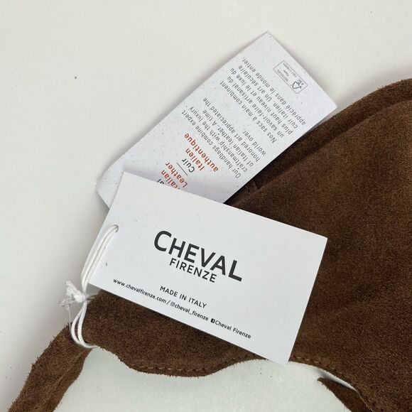 Cheval Italy Suede Leather Hobo Shoulder Bag Brown Oversized Tote Boho Hippie - Picture 5 of 14